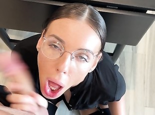 My Teacher wants to be constantly Fucked and Cum on her fucking Glasses