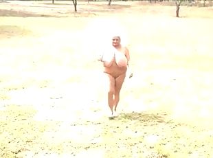 Bbw granny walking around naked